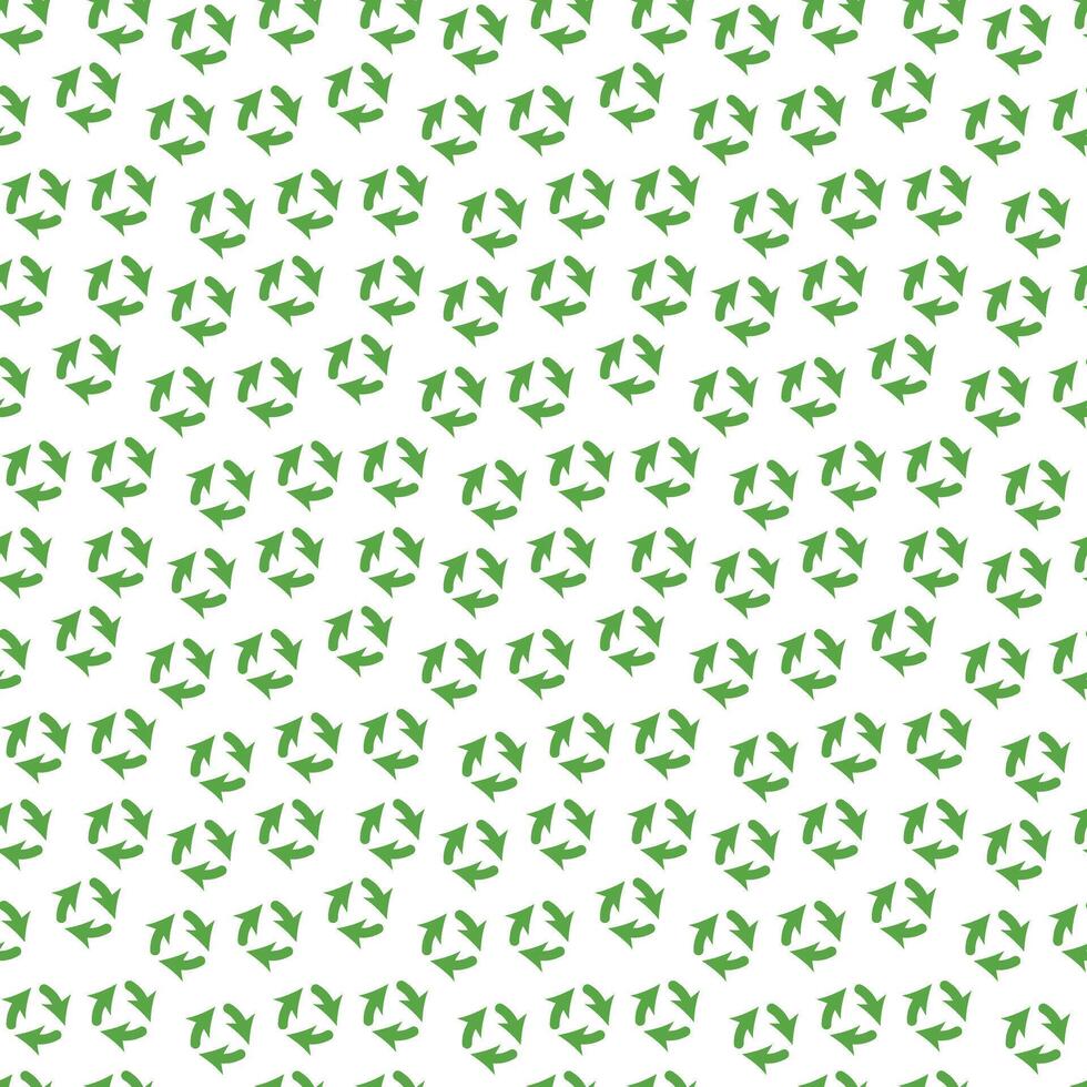 Flat Green Arrows Recycle pattern, World Earth Day, Environment day, Ecology seamless concept vector