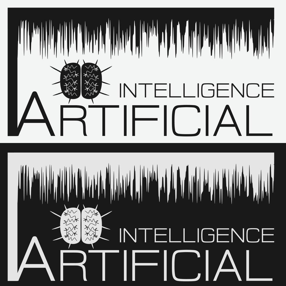 artificial inteligencia logo diseño. ai concepto logotipo idea vector