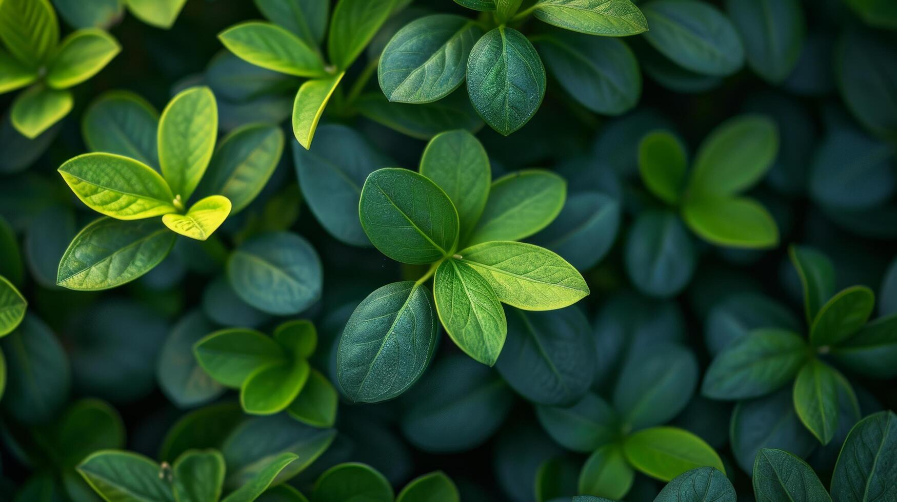 AI generated Vibrant Green Plant Leaves photo