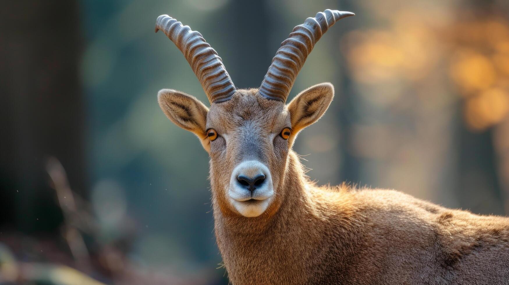 AI generated Alpine Ibex Contemplating in the Wild photo