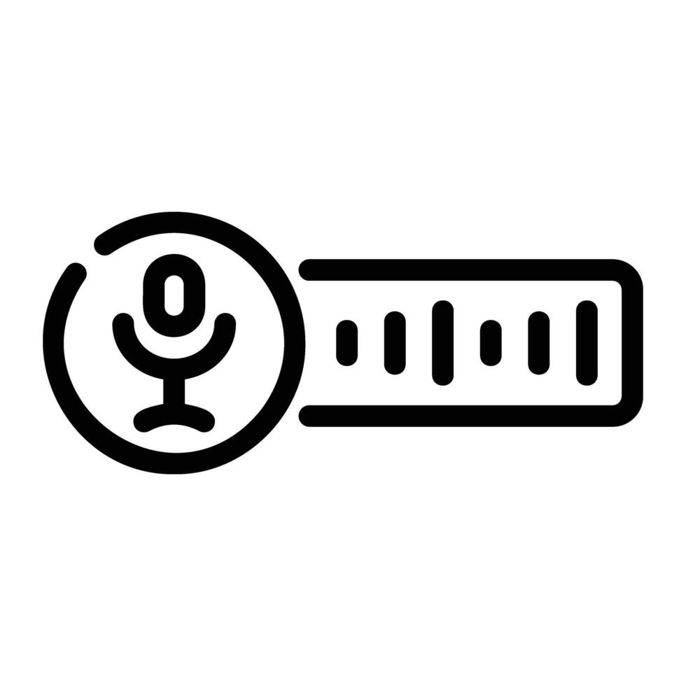 voice Line Icon Background White vector