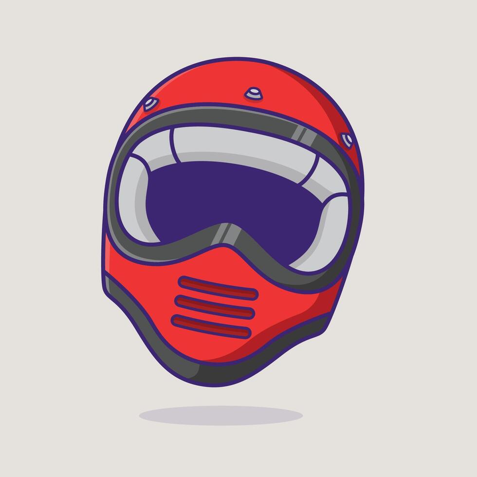 free vector cartoon helmet motorcycle art design, vector illustration