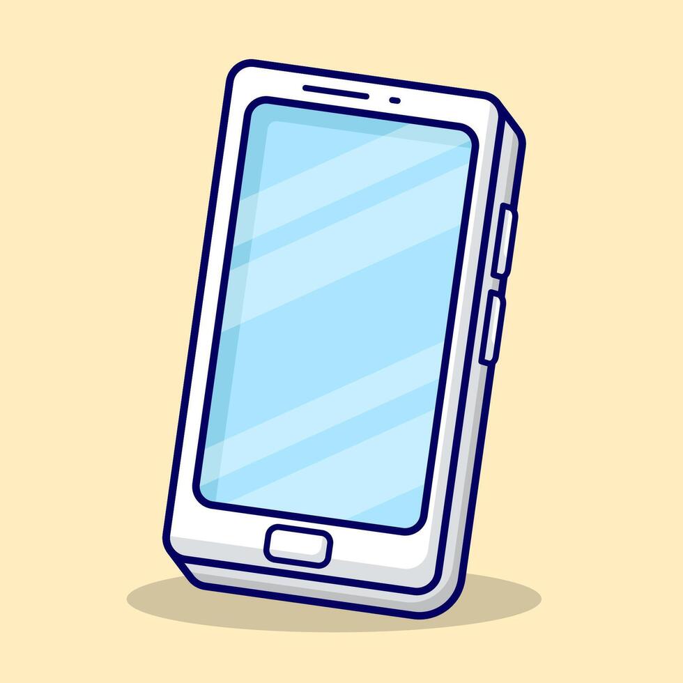 free vector cute cartoon handphone art design, vector illustration