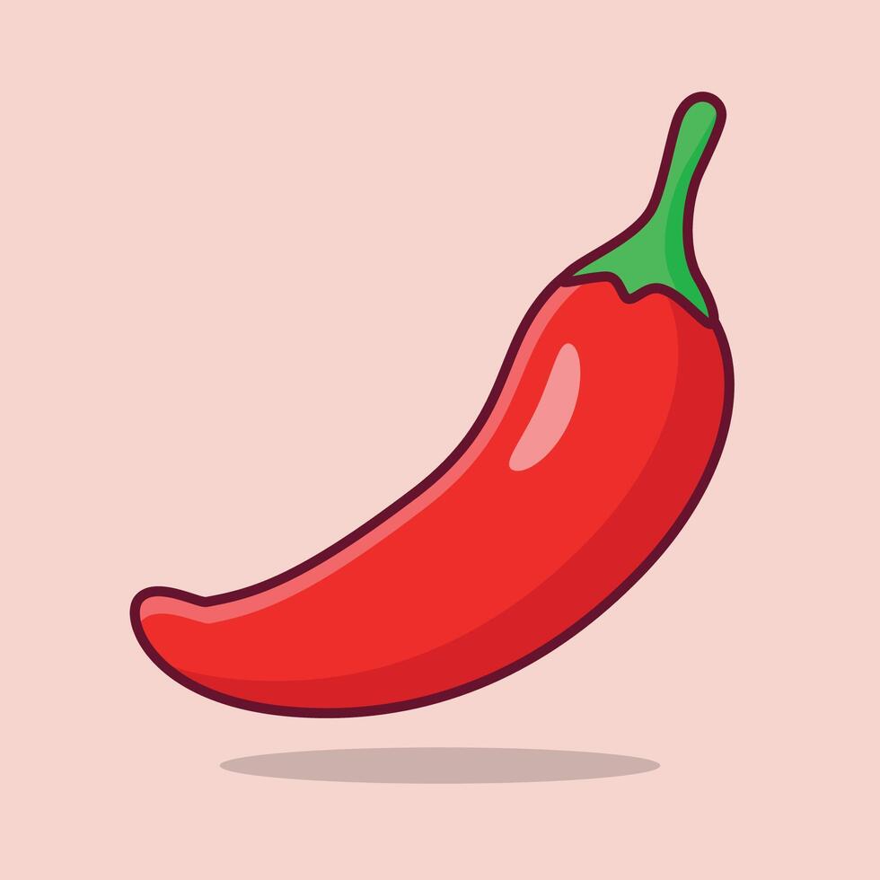 free vector cute cartoon red chili art design