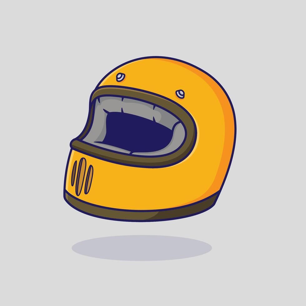 free vector cartoon helmet motorcycle art design, vector illustration