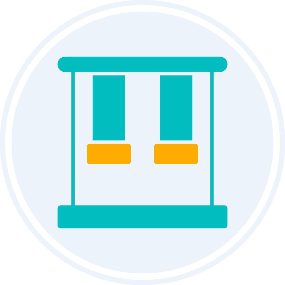 Trapeze Glyph Two Colour Circle Icon vector