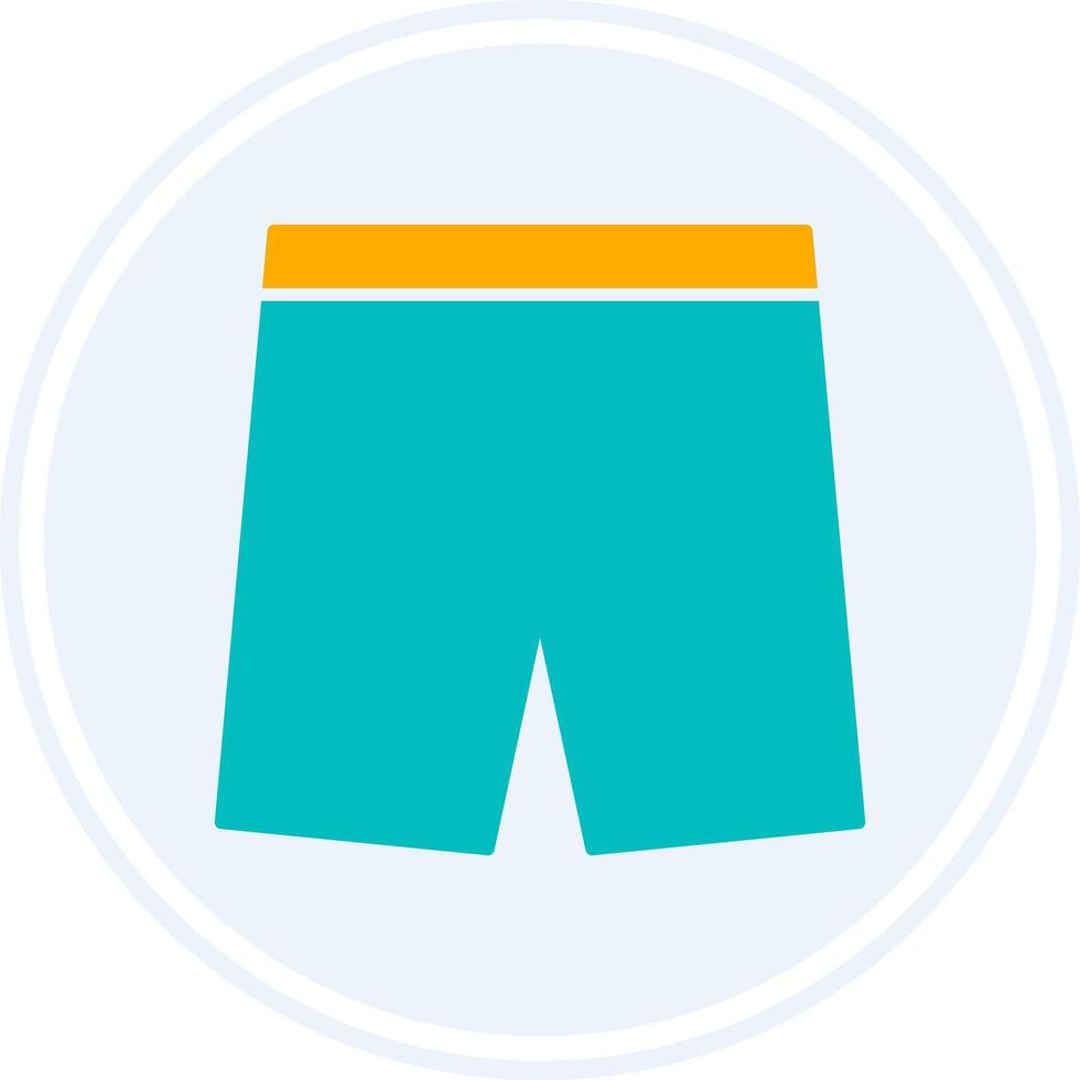 Shorts Glyph Two Colour Circle Icon vector