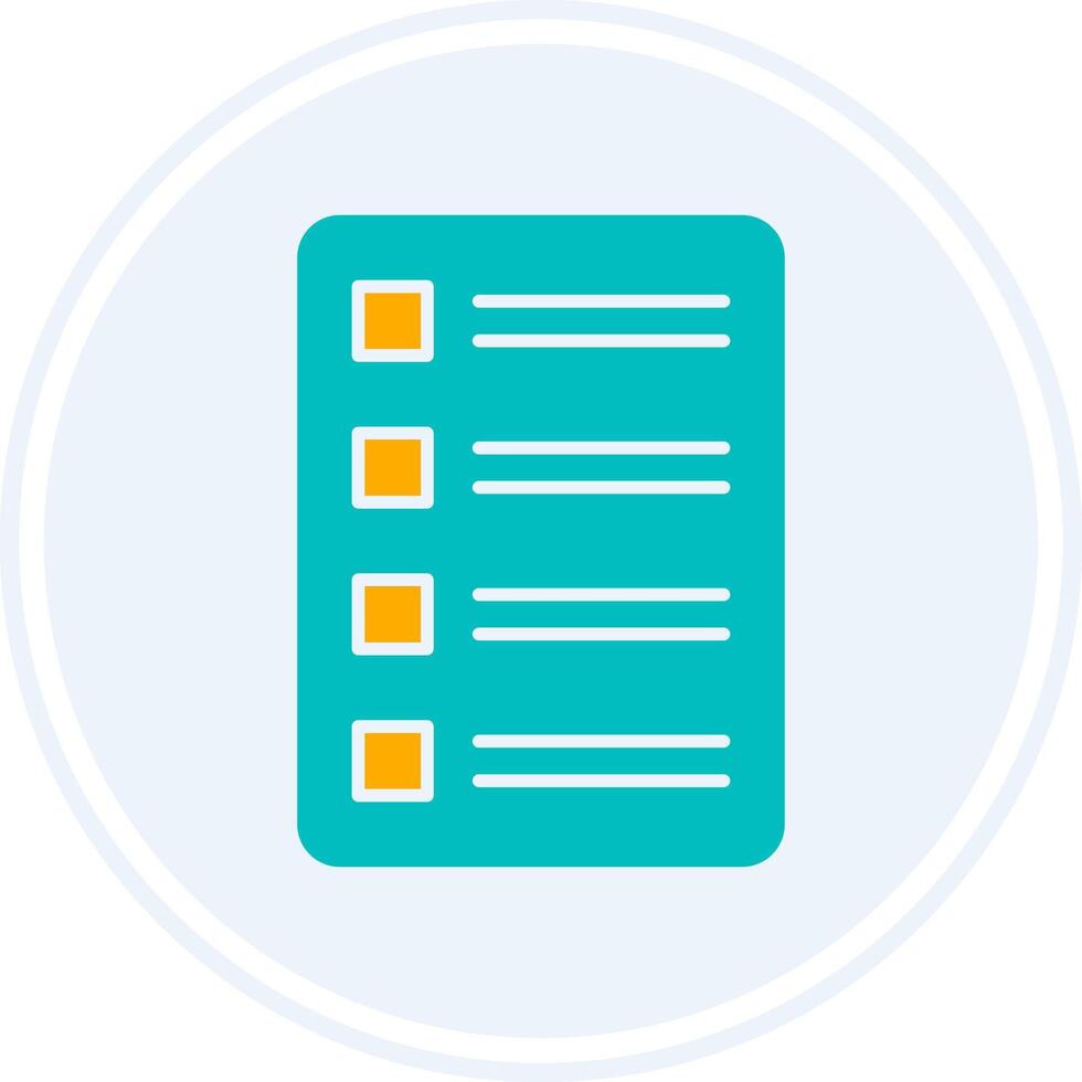 Task List Glyph Two Colour Circle Icon vector