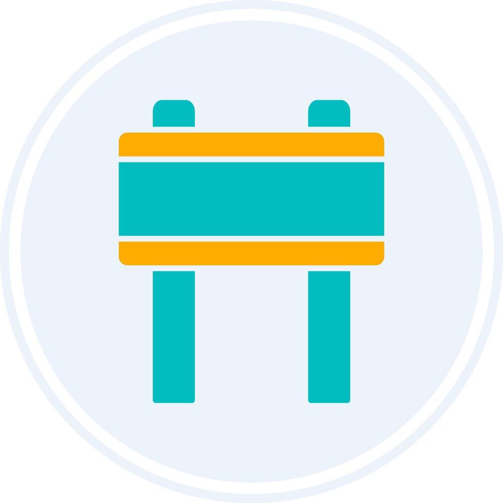Banner Glyph Two Colour Circle Icon vector