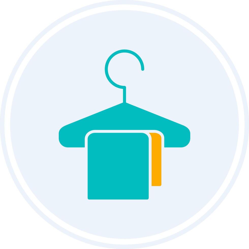Changing Room Glyph Two Colour Circle Icon vector