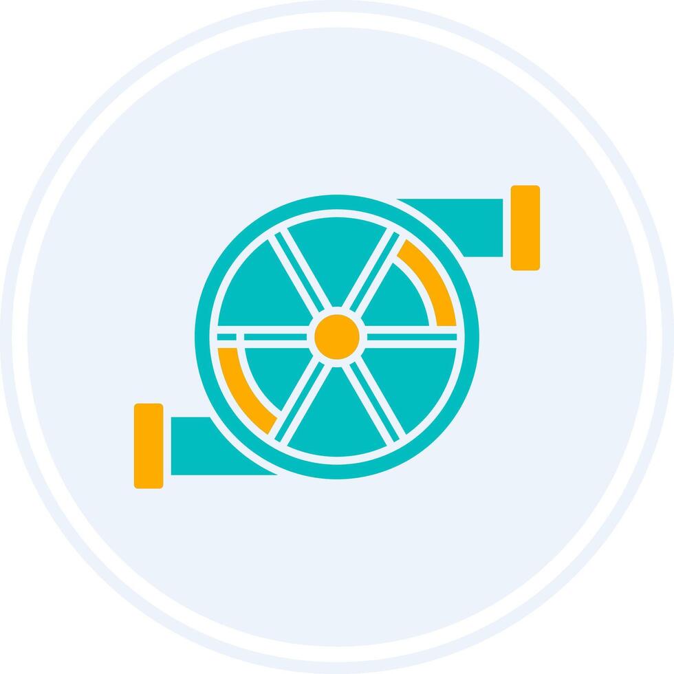 Turbo Glyph Two Colour Circle Icon vector