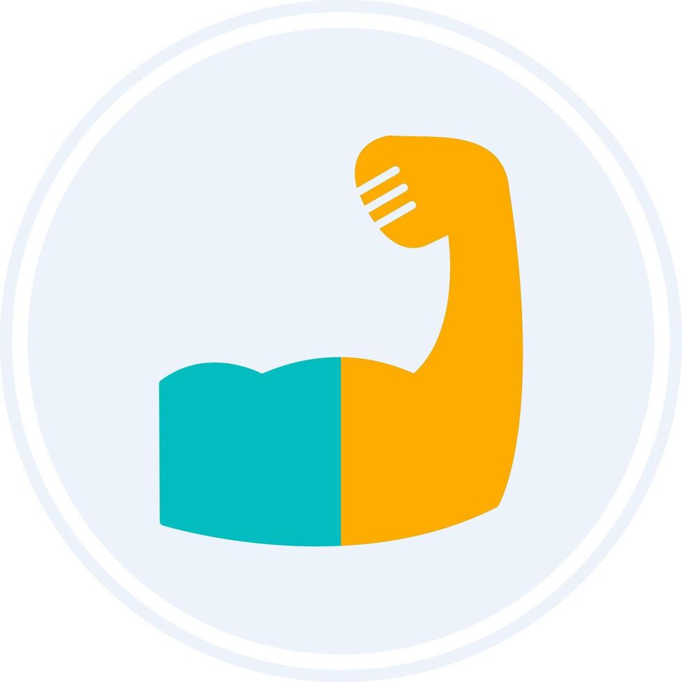 Brawn Glyph Two Colour Circle Icon vector
