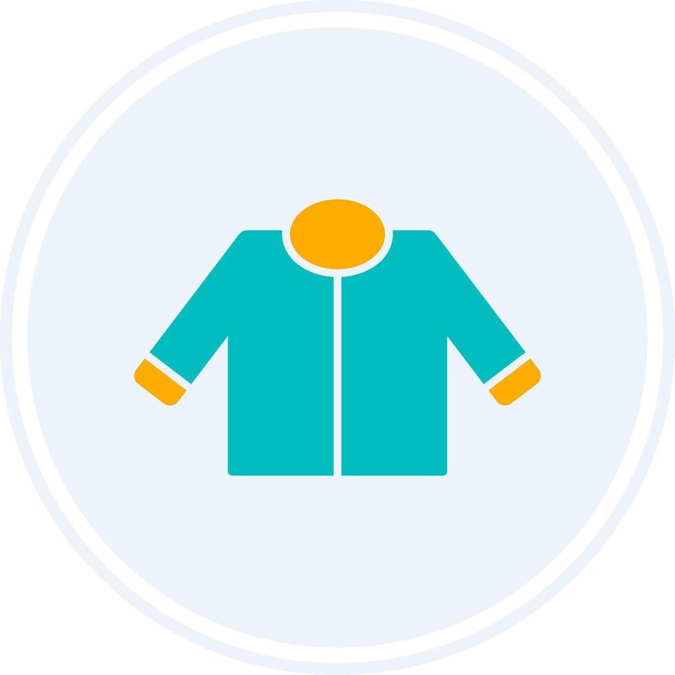 Driver Jacket Glyph Two Colour Circle Icon vector