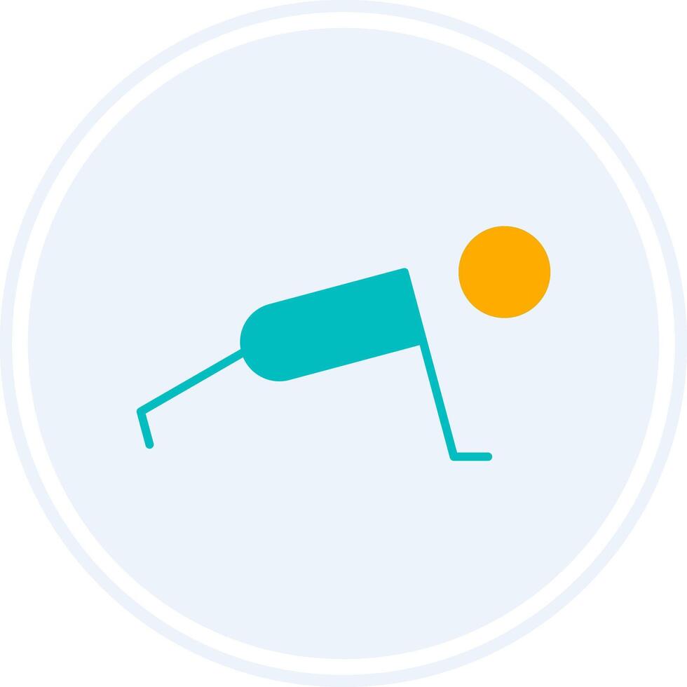 Exercise Glyph Two Colour Circle Icon vector