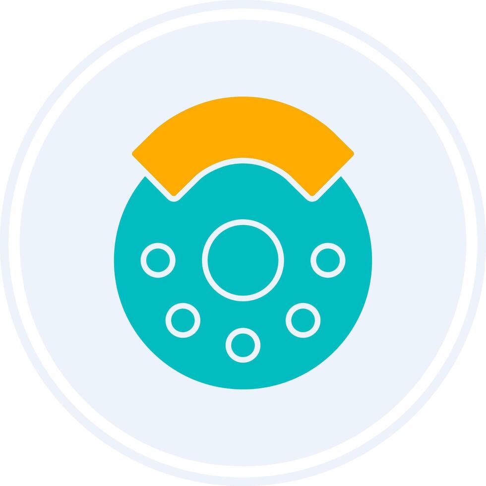 Break Glyph Two Colour Circle Icon vector