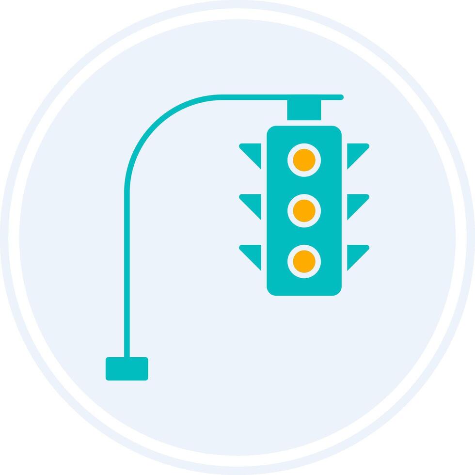 Traffic Lights Glyph Two Colour Circle Icon vector