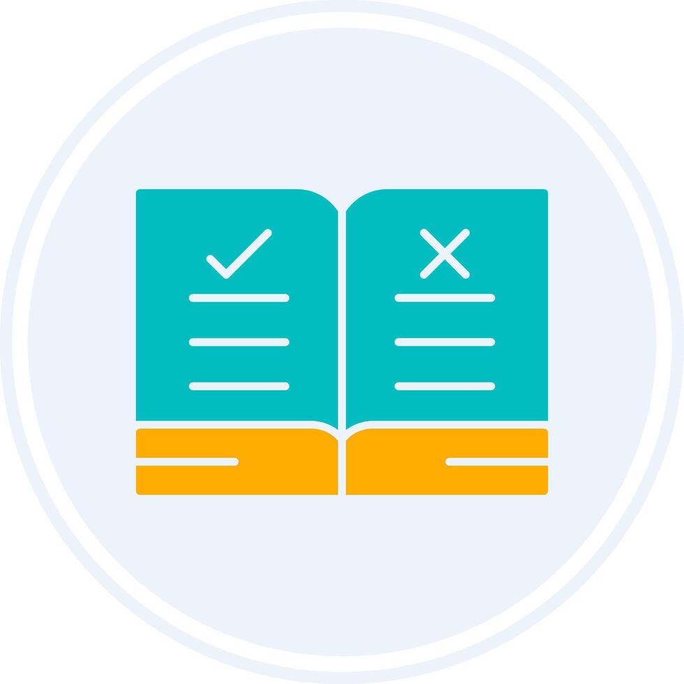 Guidelines Glyph Two Colour Circle Icon vector