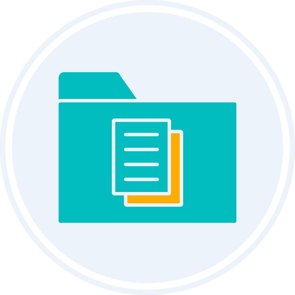 Documents Glyph Two Colour Circle Icon vector