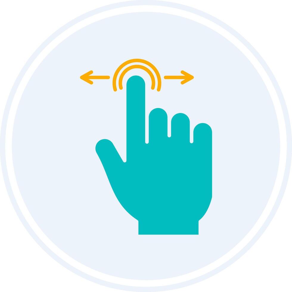 Swipe Glyph Two Colour Circle Icon vector