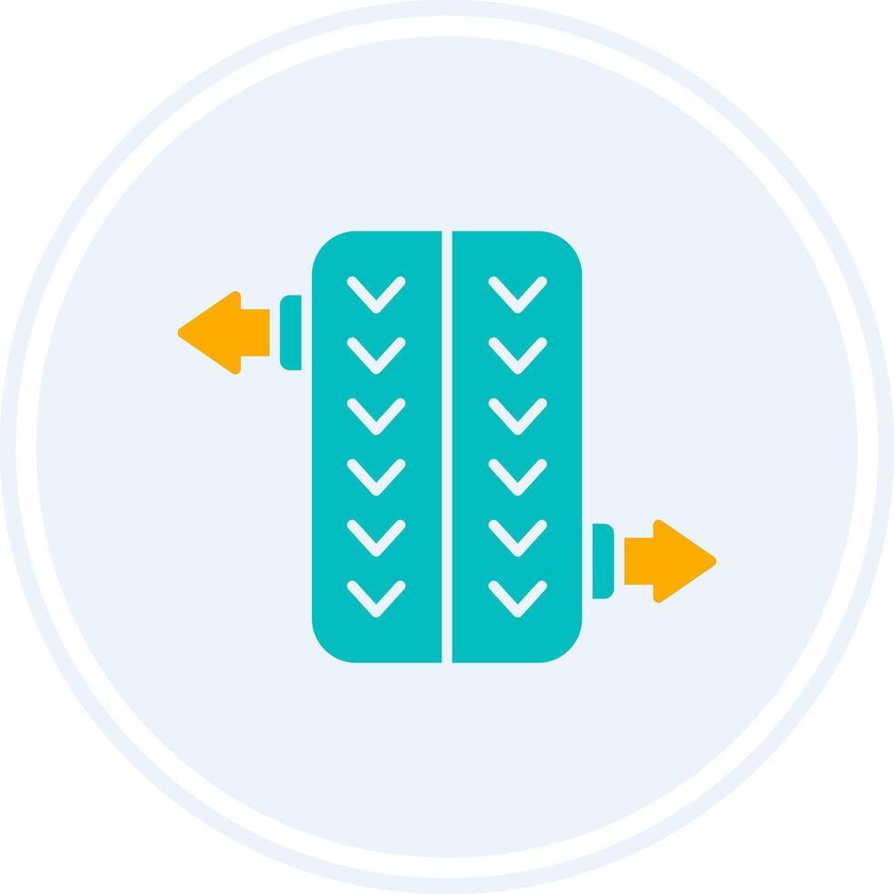 Wheel Alignment Glyph Two Colour Circle Icon vector