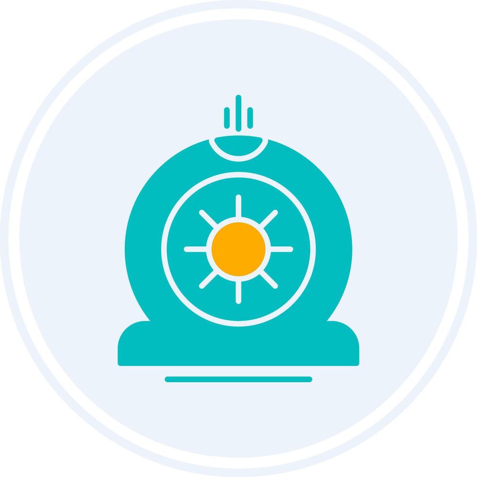 Flat Tire Glyph Two Colour Circle Icon vector