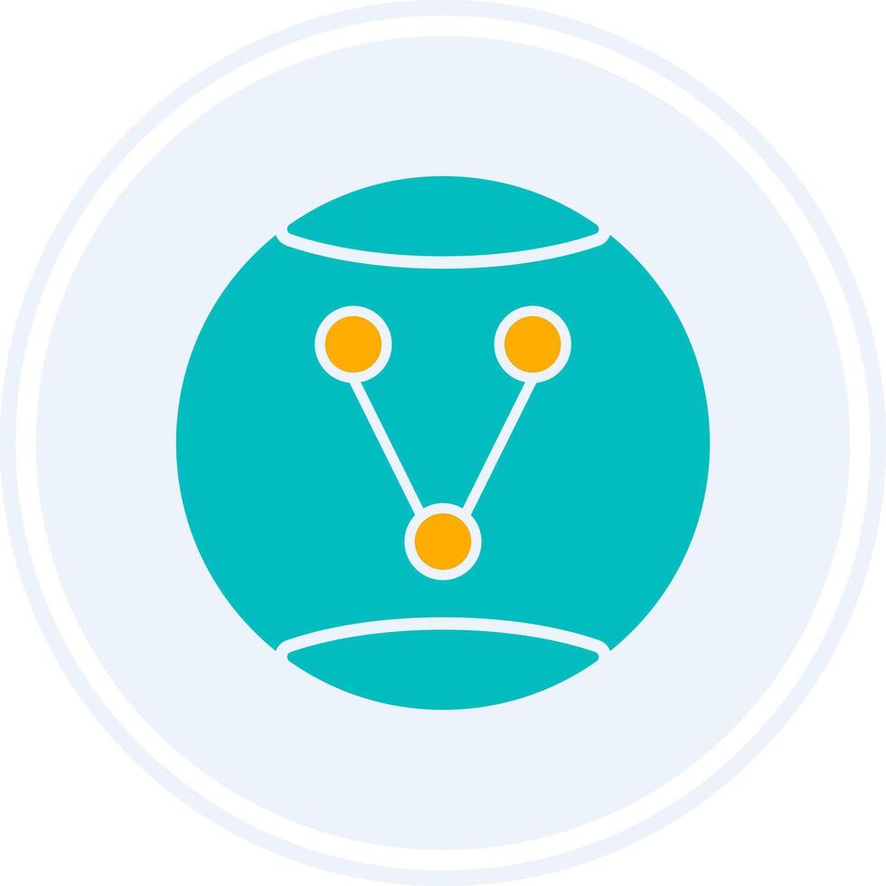 Share Option Glyph Two Colour Circle Icon vector
