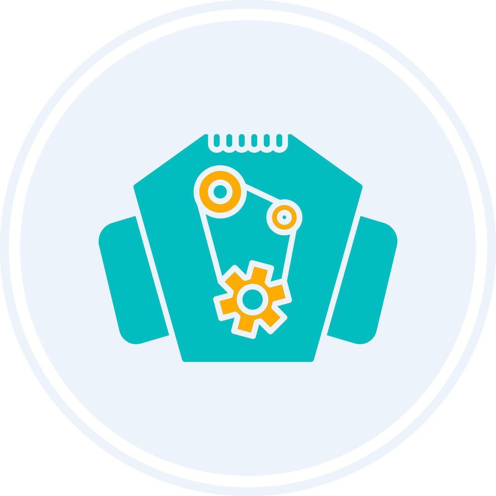 Engine Glyph Two Colour Circle Icon vector