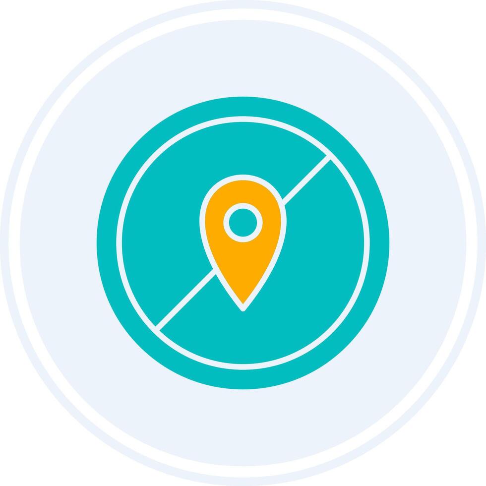 Avoid Glyph Two Colour Circle Icon vector