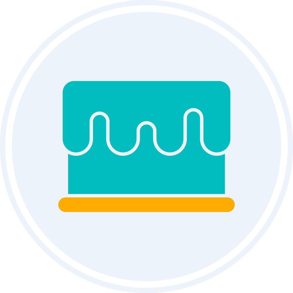 Cake Glyph Two Colour Circle Icon vector