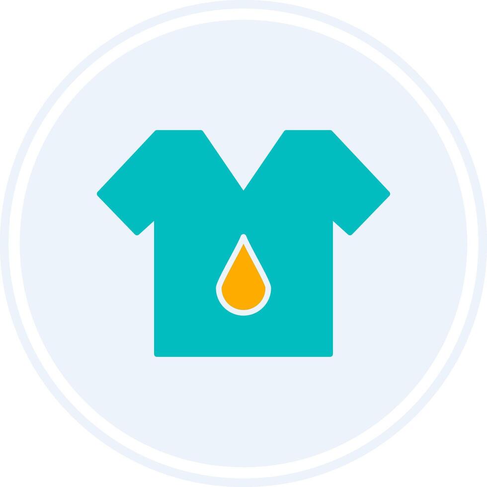 T Shirt Glyph Two Colour Circle Icon vector