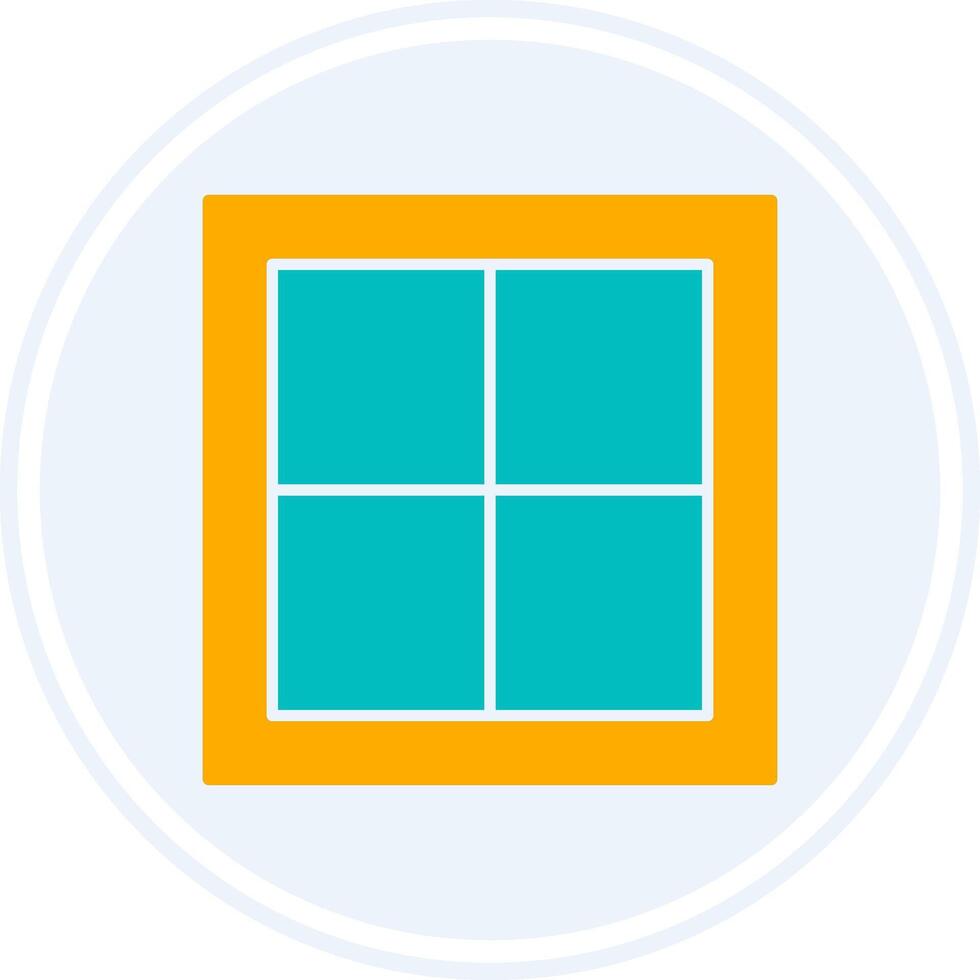 Window Glyph Two Colour Circle Icon vector