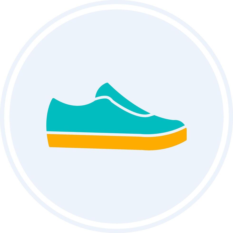 Shoes Glyph Two Colour Circle Icon vector