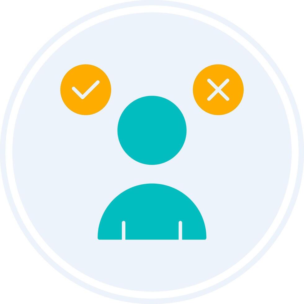 Decision Making Glyph Two Colour Circle Icon vector