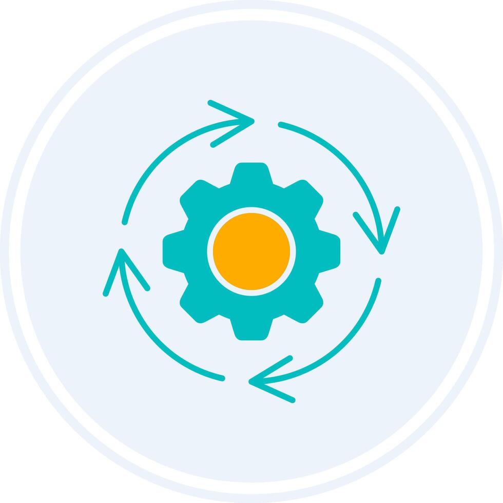 Adaptation Glyph Two Colour Circle Icon vector