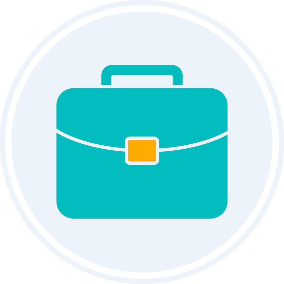 Brief Glyph Two Colour Circle Icon vector