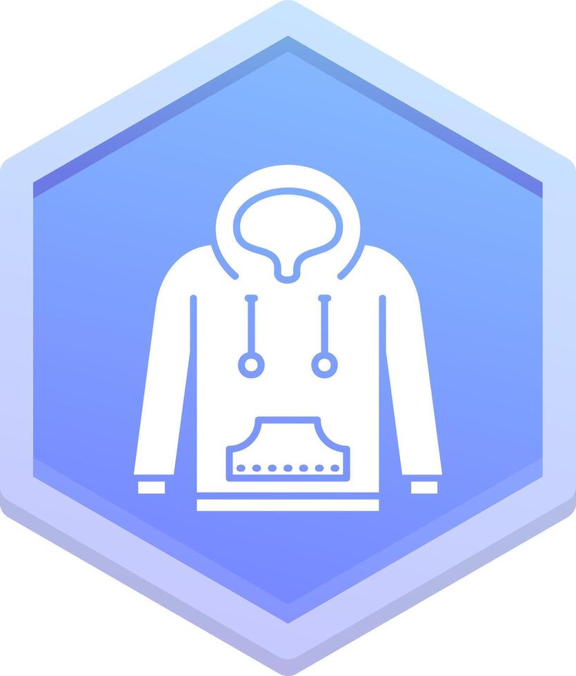 Hoodie Polygon Icon vector