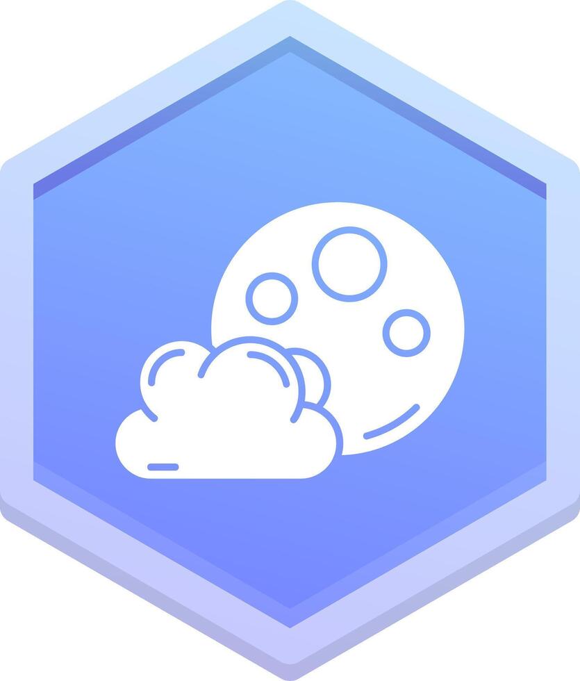 Moon Polygon Icon vector