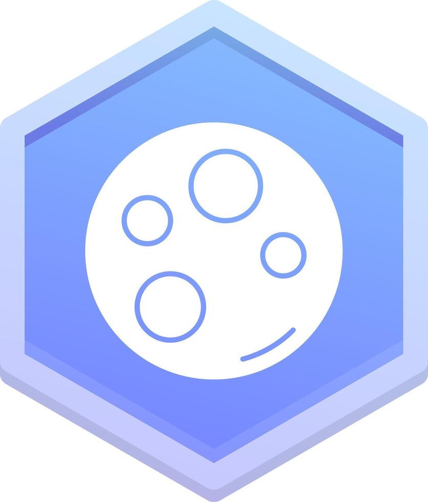 Moon Polygon Icon vector