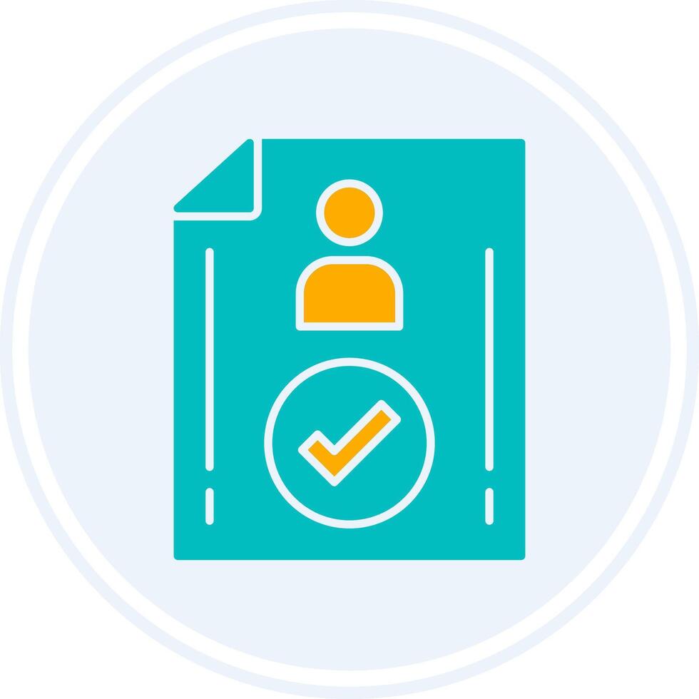 Verified Glyph Two Colour Circle Icon vector