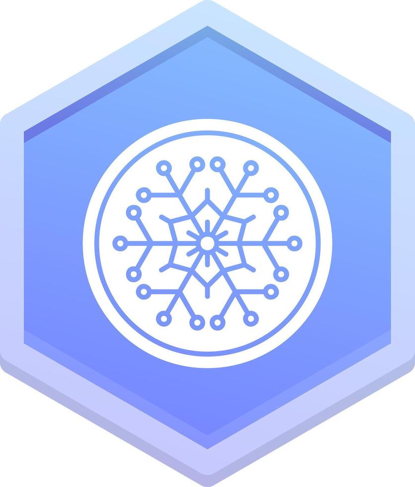 Winter Polygon Icon vector