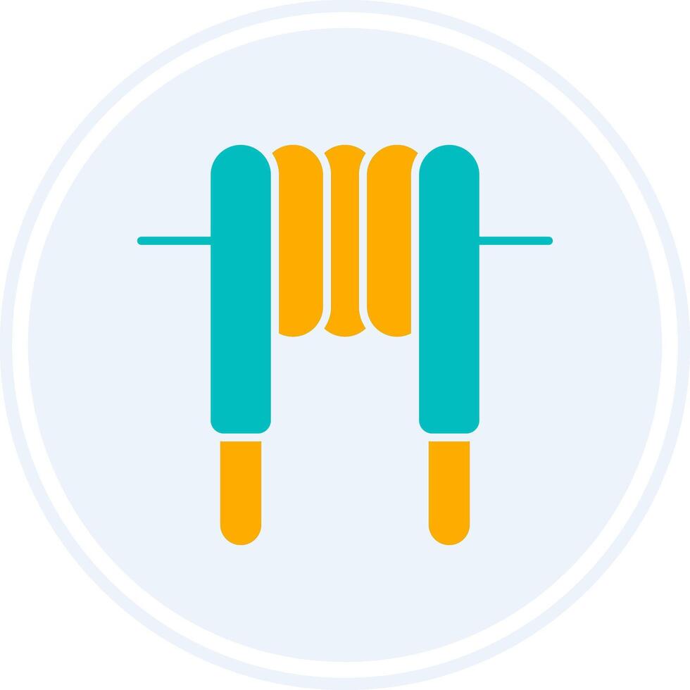 Inductor Glyph Two Colour Circle Icon vector