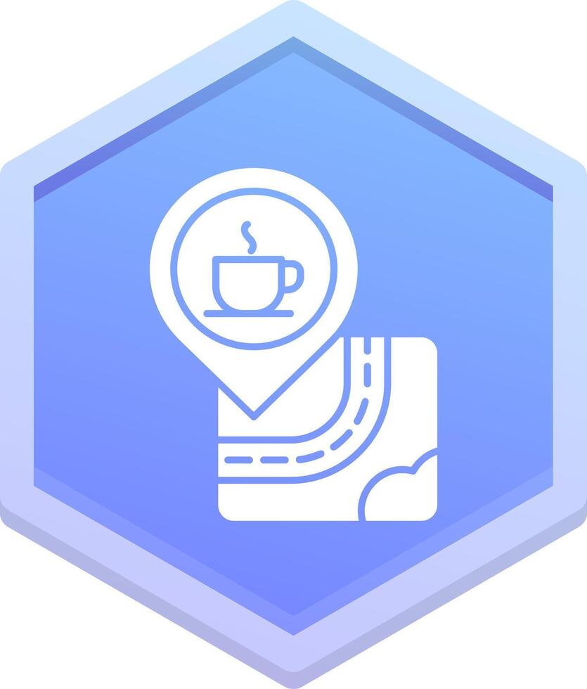 Cafe Polygon Icon vector