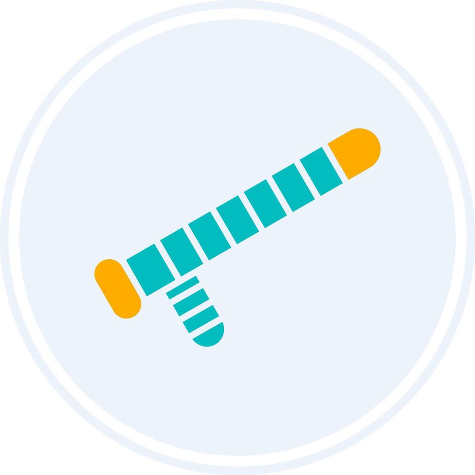 Baton Glyph Two Colour Circle Icon vector