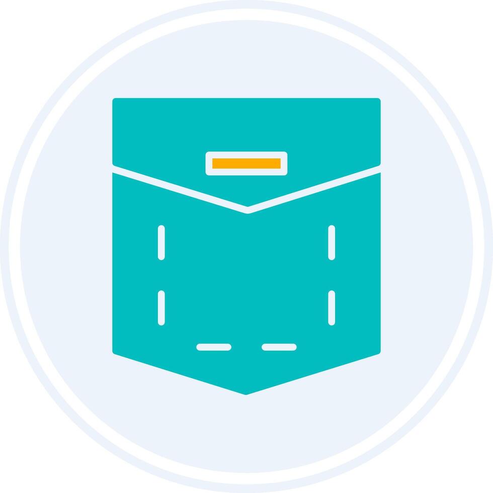 Pocket Glyph Two Colour Circle Icon vector