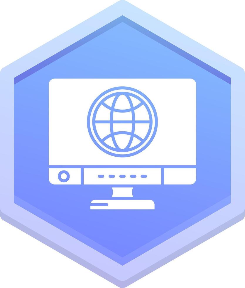 global polígono icono vector