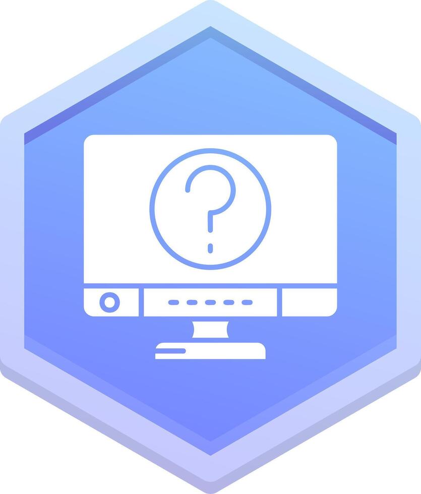 Question Polygon Icon vector