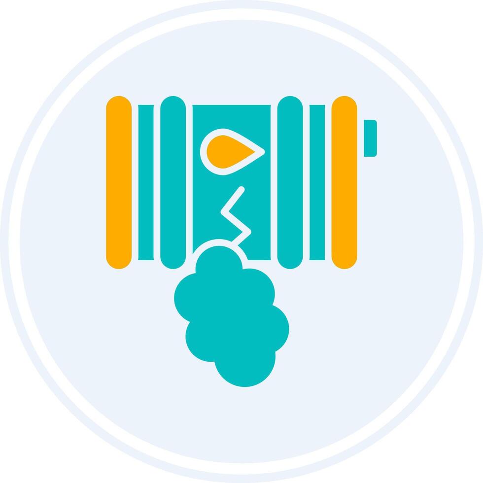 Oil Leak Glyph Two Colour Circle Icon vector