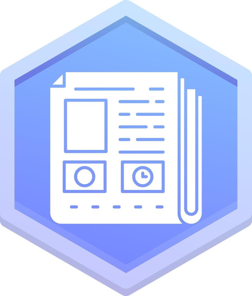 Newspaper Polygon Icon vector