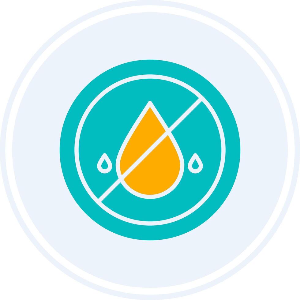 Embargo Glyph Two Colour Circle Icon vector