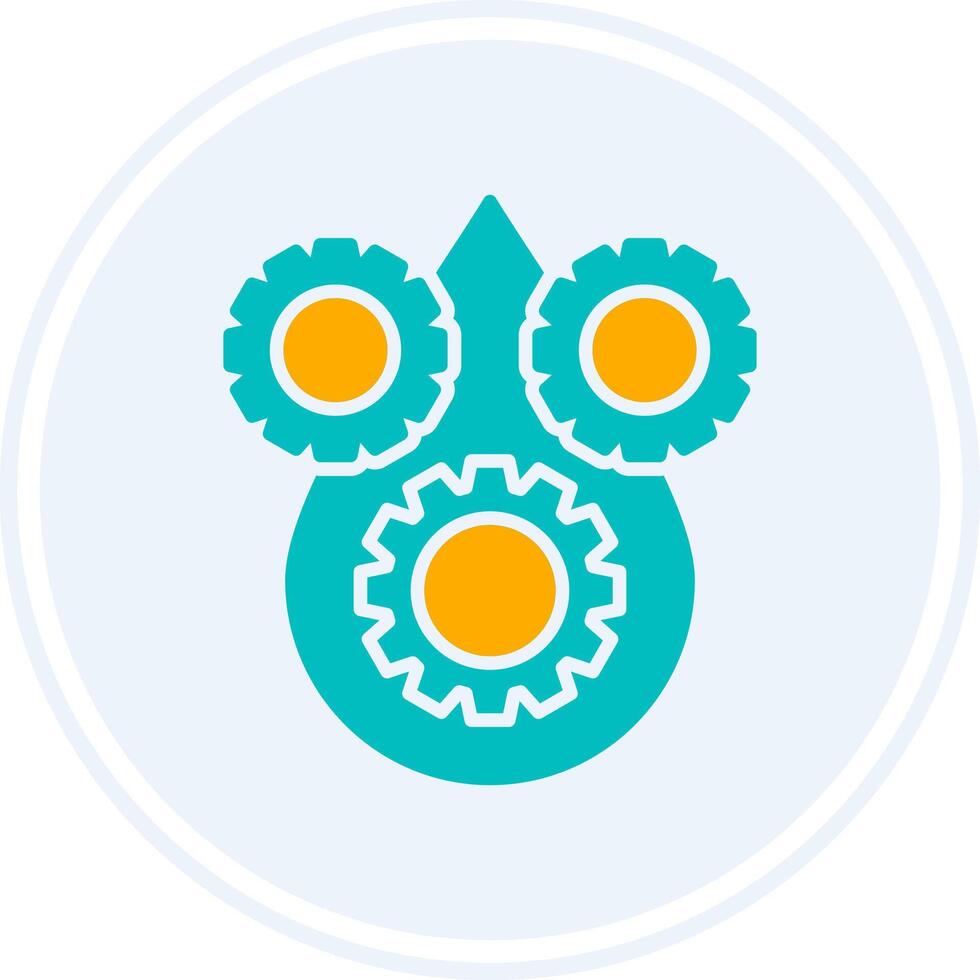 Lubricant Glyph Two Colour Circle Icon vector